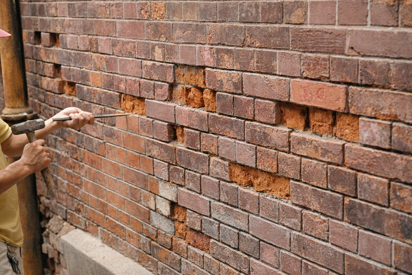 Brick repair in La Mirada, CA